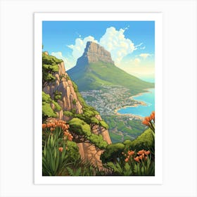 Lions Head Cartoon 2 Art Print