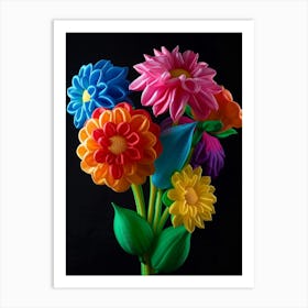 Bright Inflatable Flowers Dahlia 1 Art Print