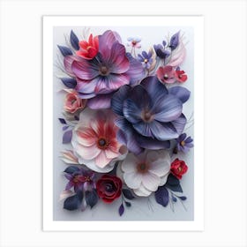 Paper Flowers 12 Art Print