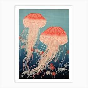 Irukandji Jellyfish Traditional Japanese Style 3 Art Print