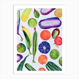 Cucumber Marker vegetable Art Print