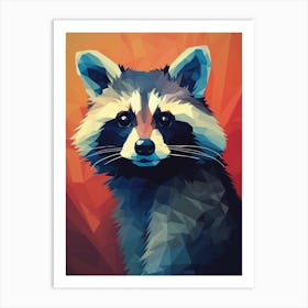 Raccoon Cute Illustration 1 Art Print
