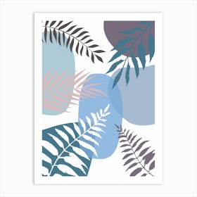 Abstract Fern Leaves 3 Art Print