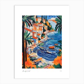 Amalfi Coast Matisse Style, Italy 2 Watercolour Travel Poster Art Print