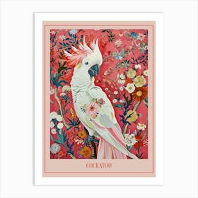 Floral Animal Painting Cockatoo 1 Poster Art Print