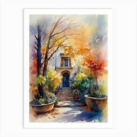 Watercolor Of A House 4 Art Print