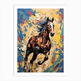 A Horse Painting In The Style Of Impasto 1 Art Print