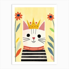 Little Cat 8 Wearing A Crown Art Print