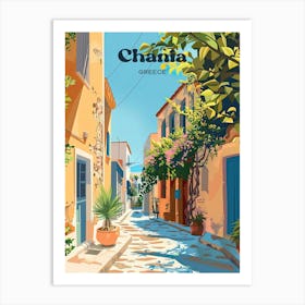 Chania Greece Street Travel Art Art Print