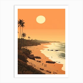 Baga Beach Goa India Golden Tones 1 Art Print