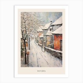 Vintage Winter Painting Poster Bavaria Germany 2 Art Print