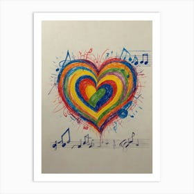 Heart Of Music 27 Art Print