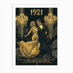 Aihrgdesign A Vintage Entertainment Poster For A 1921 Ballroo 61b565a3 D643 4a8a Ae8b 079cd9aae288 1 Art Print