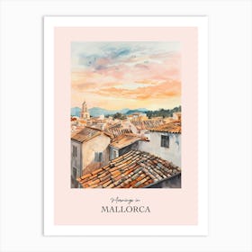 Mornings In Mallorca Rooftops Morning Skyline 4 Art Print