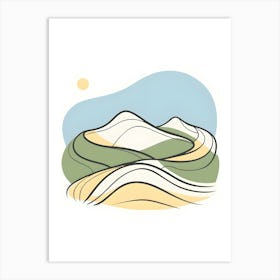 Landscape With Mountains 1 Art Print