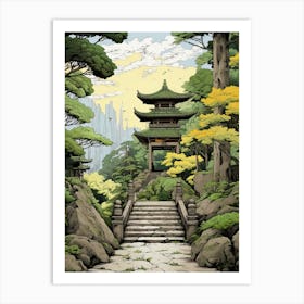 Ise Grand Shrine In Mie, Ukiyo E Drawing 4 Art Print