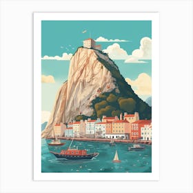 The Rock Of Gibraltar Gibraltar Art Print
