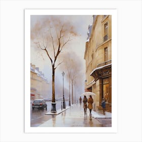 Paris In The Rain. Art Print