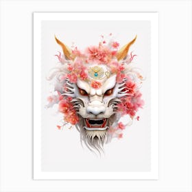 Dragon Mask Illustration 1 Art Print