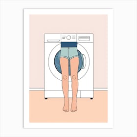 Washing Machine Stock Videos & Royalty-Free Footage Art Print