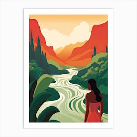 Kauai Hawaii, Usa, Bold Outlines 1 Art Print