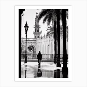 Seville, Spain, Black And White Analogue Photography 3 Art Print