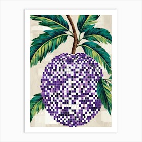 Purple Mango Art Print