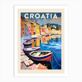 Pula Croatia 4 Fauvist Painting Travel Poster Art Print