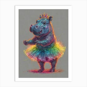 Hippo In A Tutu 1 Art Print