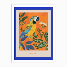 Spring Birds Poster Macaw 3 Art Print