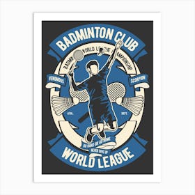 Badminton Club 2 Art Print