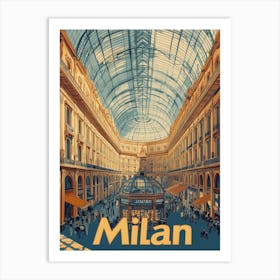 Aihrgdesign A Classic 1960s Travel Poster For Milan Showcasin D36a7085 6e58 4522 8aab 623f492d862c 1 Art Print