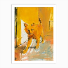 Cat Walking Art Print