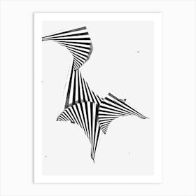 Striped Bird Art Print