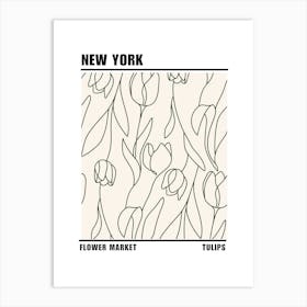 New York Tulips Print Art Print