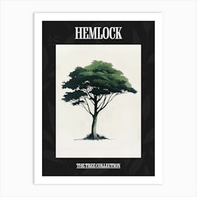 Hemlock Tree Pixel Illustration 3 Poster Art Print
