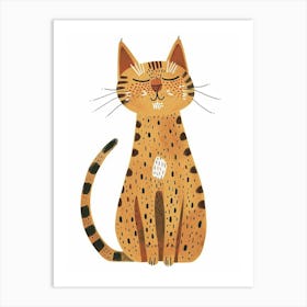Bengal Cat Clipart Illustration 1 Art Print