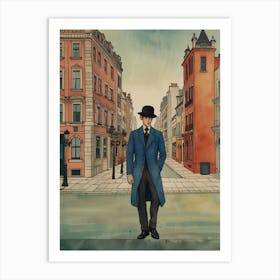 Man In A Blue Coat Art Print