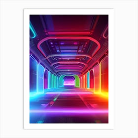 Neon Futuristic Sci Fi Art Print
