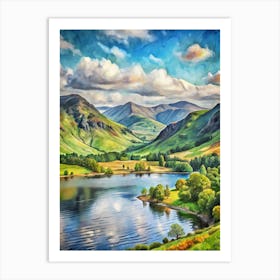 Van Gogh Lake District National Park Uk Art Print