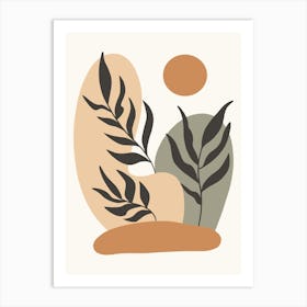 Abstract Botanical Boho  Art Print