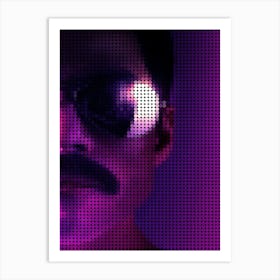 Bohemian Rhapsody In A Pixel Dots Art Style Art Print