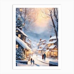 Christmas Village Art Print