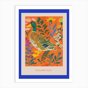 Spring Birds Poster Mallard Duck 3 Art Print