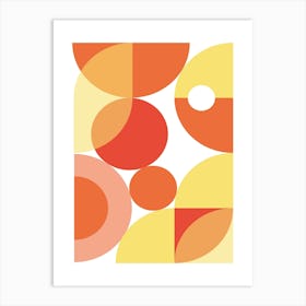 Retro Abstract Geometrics Art Print