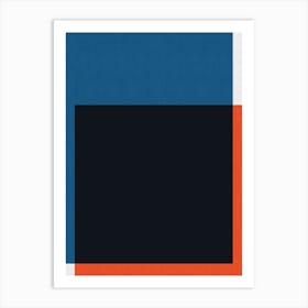 Blue and red geometry 1 Art Print