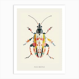 Colourful Insect Illustration Flea Beetle 18 Poster Art Print