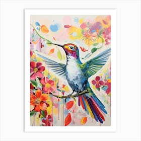 Colourful Bird Painting Hummingbird 2 Art Print