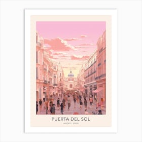 The Puerta Del Sol Madrid Spain 2 Travel Poster Art Print