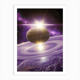 Saturn In Space Poster